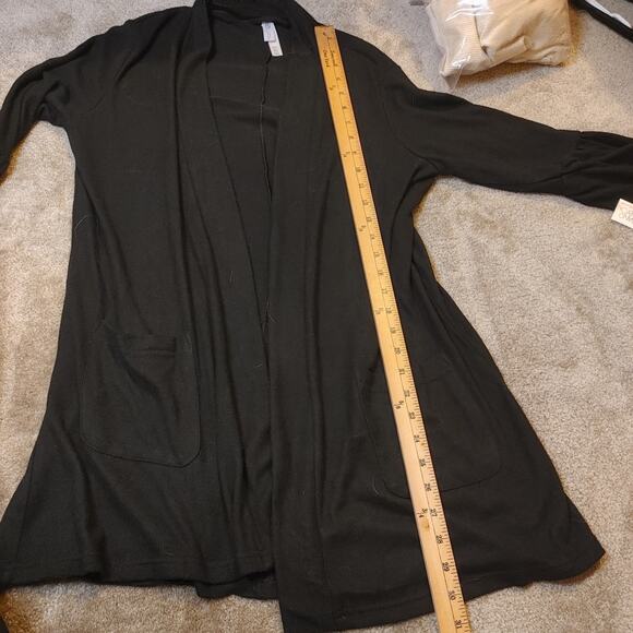 Gilligan & Omalley Size Medium Large M/L Black NWT New Open Duster Sweater - Picture 8 of 10